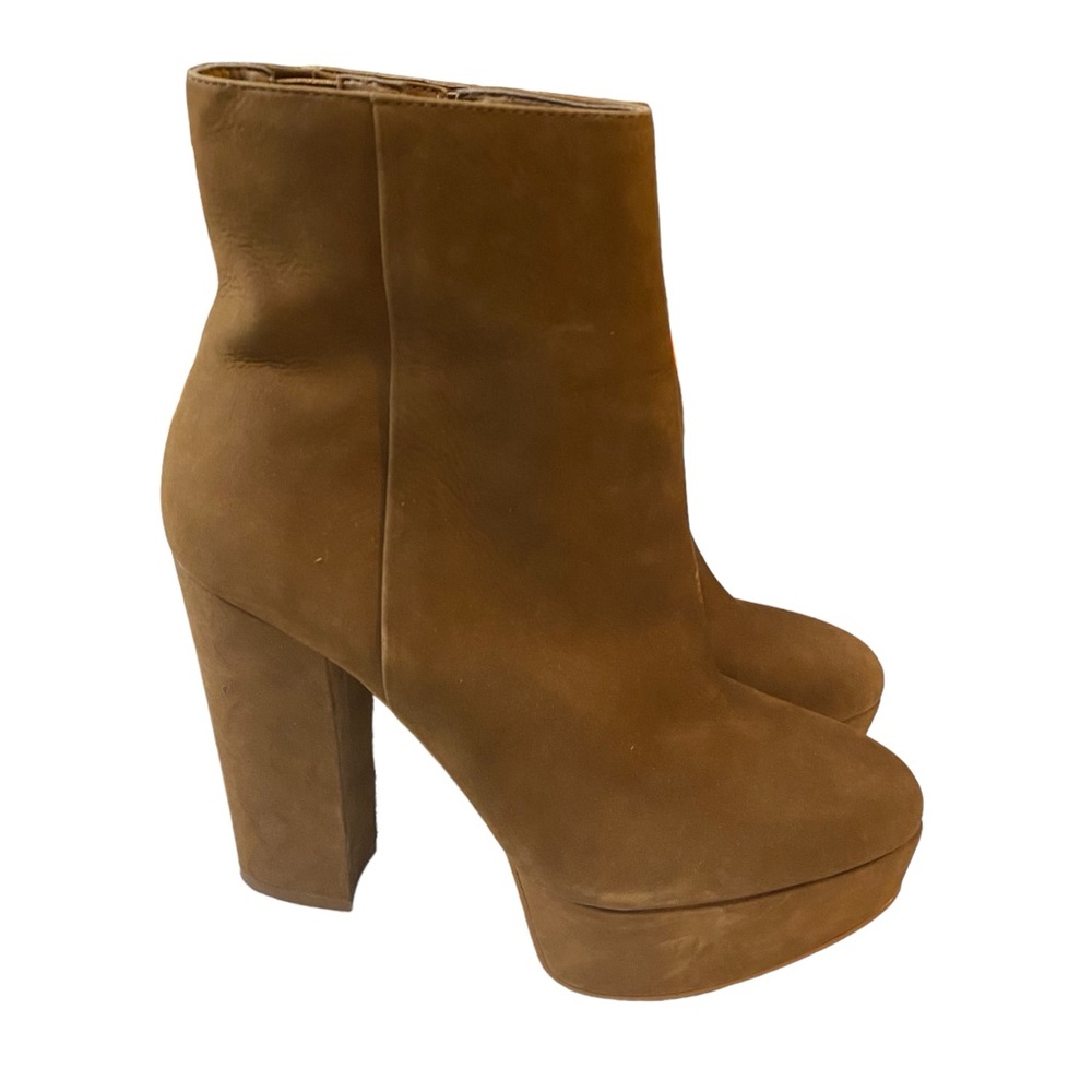 Aldo Madden Style Vintage 90s Y2K Bratz Brown Faux Suede Platform Boots Size 8.5